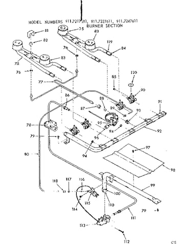 Burner section