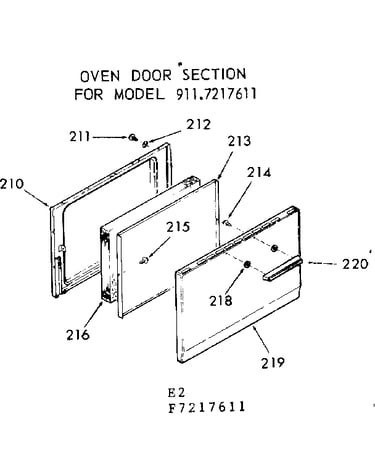 Oven door section