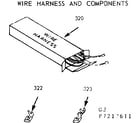 Kenmore 9117217611 wire harness and components diagram