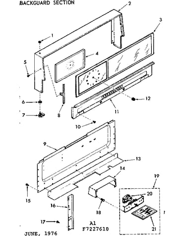 Backguard section