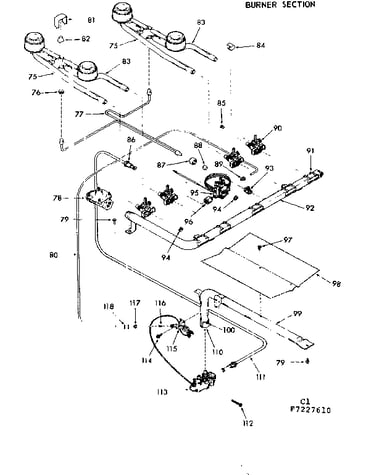 Burner section