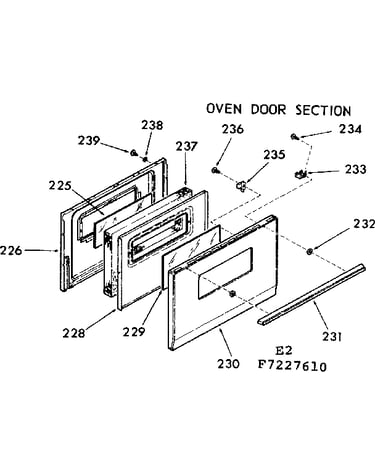 Oven door section