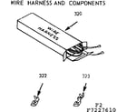 Kenmore 9117227610 wire harness and components diagram