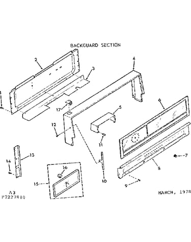 Backguard section