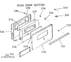 Kenmore 9117227810 oven door section diagram