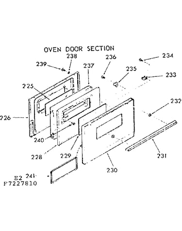 Oven door section