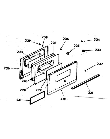 Oven door section
