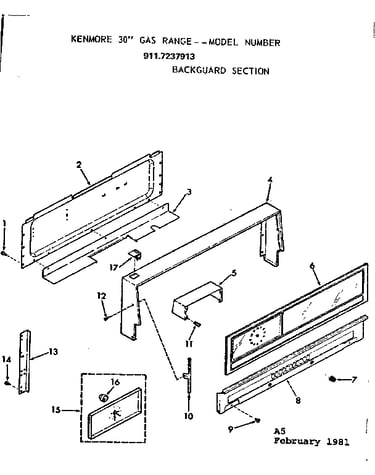 Backguard section