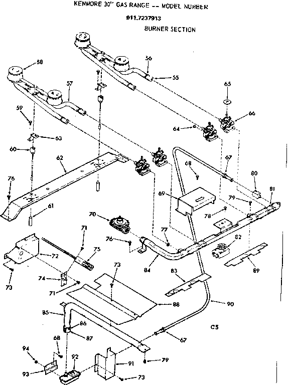 Burner section