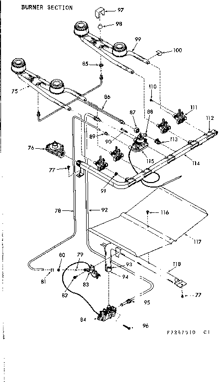 Burner section