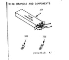 Kenmore 9117247520 wire harness and components diagram