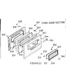 Oven door section