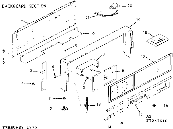 Backguard section
