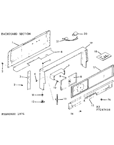 Backguard section