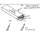Kenmore 9117247620 wire harness and components diagram