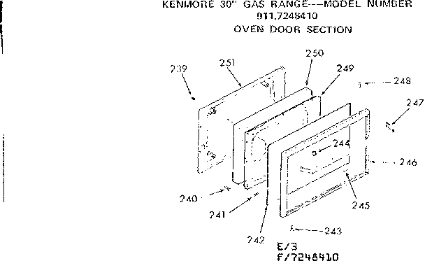 Oven door section