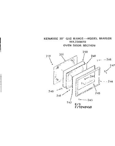 Oven door section