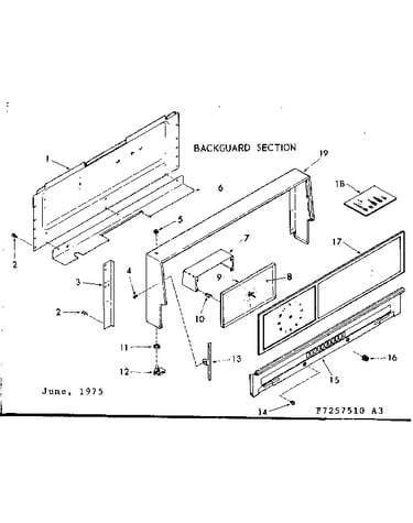 Backguard section