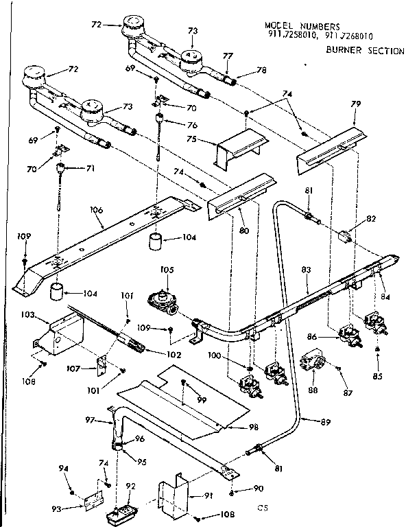 Burner section