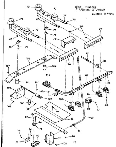 Burner section