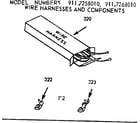 Kenmore 9117258010 wire harness and components diagram