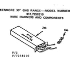 Kenmore 9117258210 wire harness and components diagram