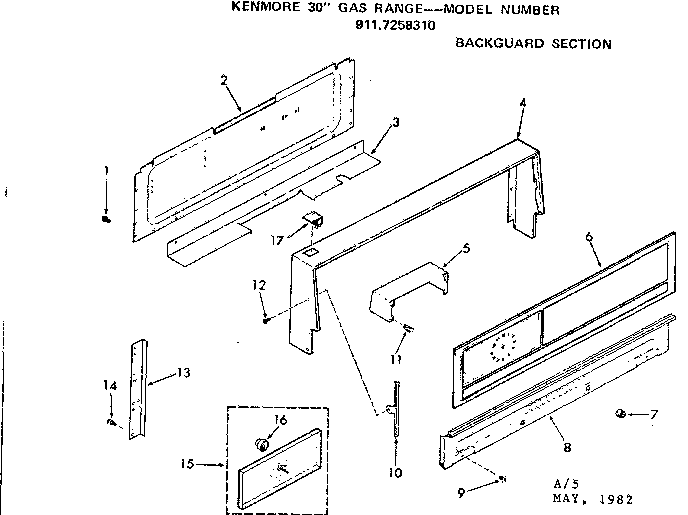Backguard section