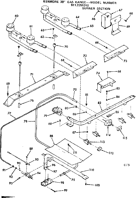 Burner section