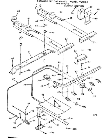 Burner section