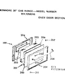 Oven door section