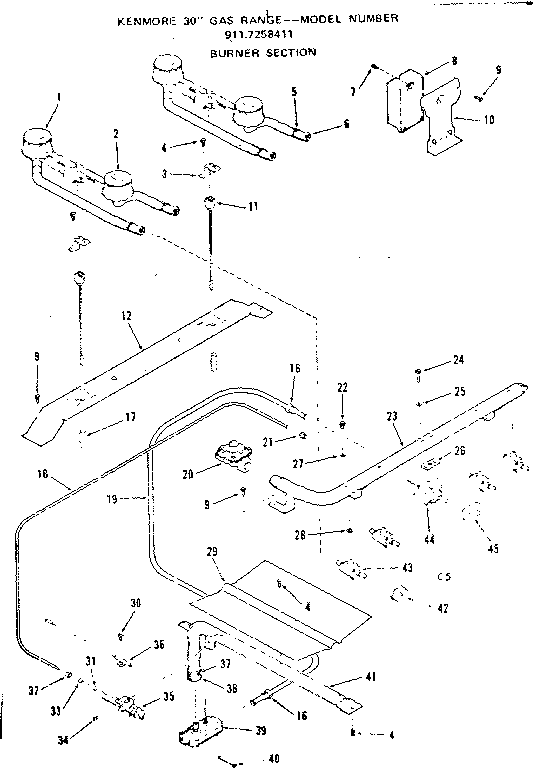 Burner section