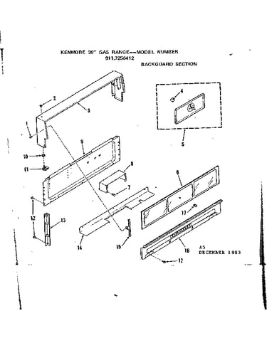 Backguard section