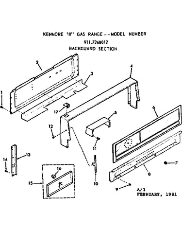 Backguard section