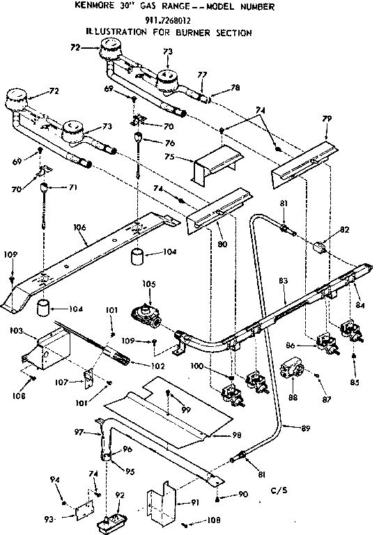 Burner section