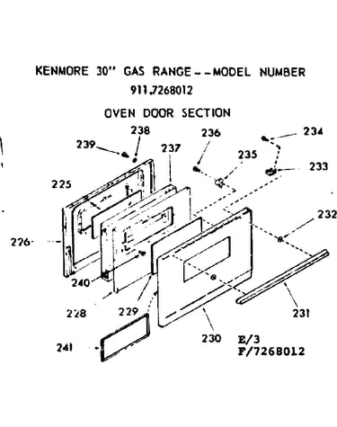 Oven door section