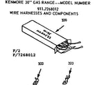 Kenmore 9117268012 wire harnesses and components diagram