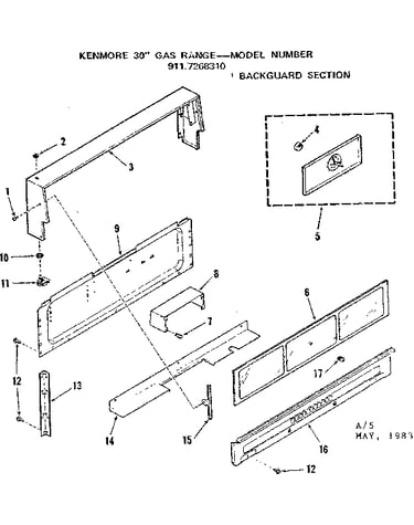 Backguard section