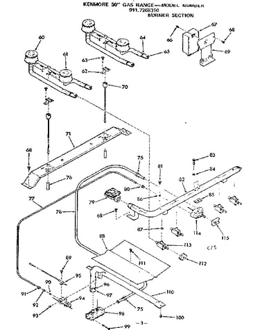 Burner section