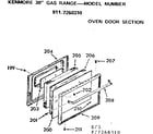 Kenmore 9117268310 oven door section diagram