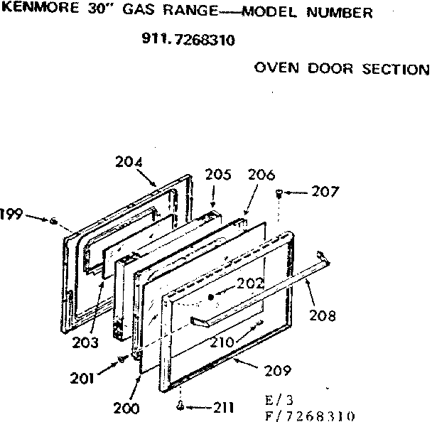 OVEN DOOR SECTION