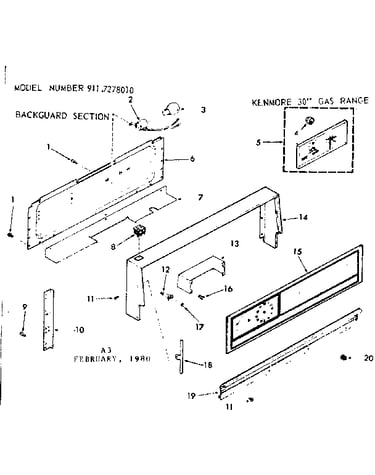 Backguard section