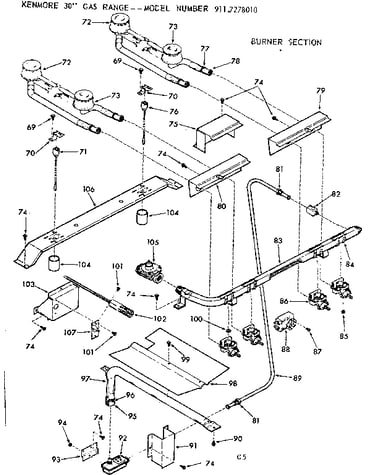 Burner section