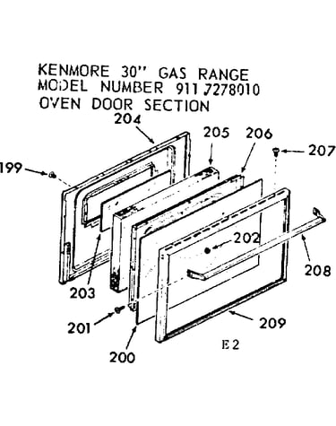 Oven door section
