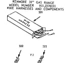Kenmore 9117278010 wire harnesses and components diagram