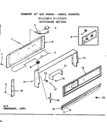 Backguard section