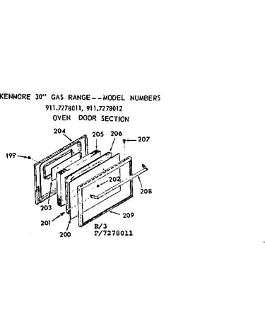 Oven door section