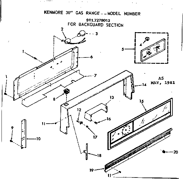 Backguard section