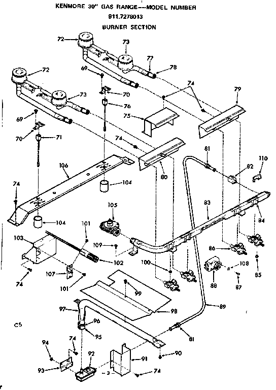 Burner section