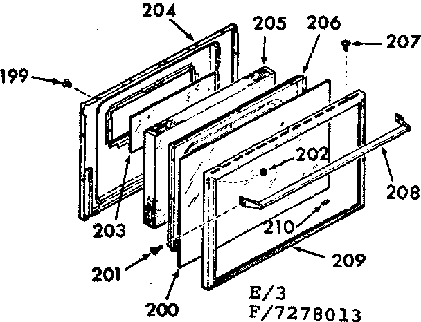 Oven door section