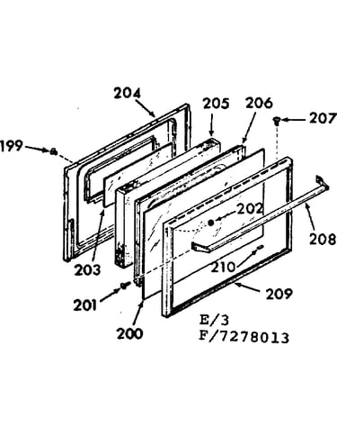 Oven door section